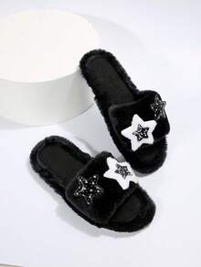 Zapatillas De Casa Para Mujer - Negro - Ver 6
