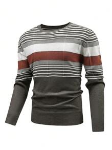 Manfinity Homme Men Striped Pattern Sweater - Multicolor - View 3
