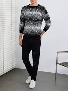 RueChic Uomo Maglione space dye spalle cadenti
