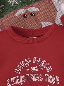 Baby Girl Letter Graphic Sweatshirt - Red - View 4