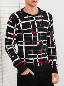 RueChic Men Geo Print Sweatshirt - Multicolor - View 4
