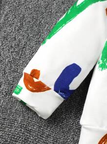 Baby Boy Letter Graphic Hoodie & Sweatpants - Blue - View 5