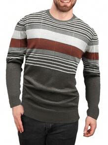 Manfinity Homme Men Striped Pattern Sweater - Multicolor - View 1