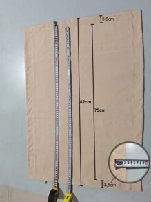 Vỏ gối màu trơn không có chất độn - Màu be - Xem 6