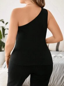 Celure 大碼女士上衣 - 黑色 - 查看 2