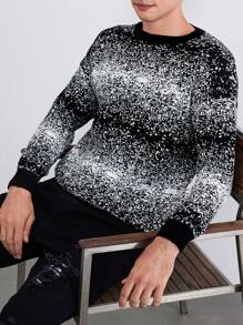 RueChic Uomo Maglione space dye spalle cadenti