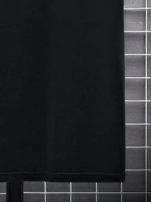 Manfinity LEGND Hombres talla grande Camiseta esqueleto con con estampado de slogan - Negro - Ver 4