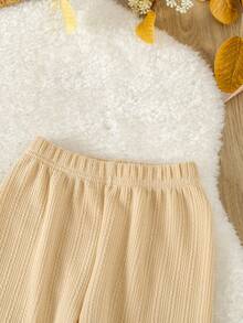 Baby Boy Bear Patched Pocket Front Tee & Pants PJ Set - Mocha Brown - View 3