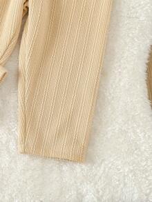 Baby Boy Bear Patched Pocket Front Tee & Pants PJ Set - Mocha Brown - View 6