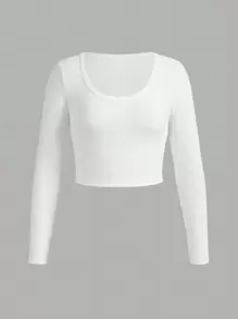 SHEIN بلوزة كت محورية قاعدية للمراهقات ، 2 حزم