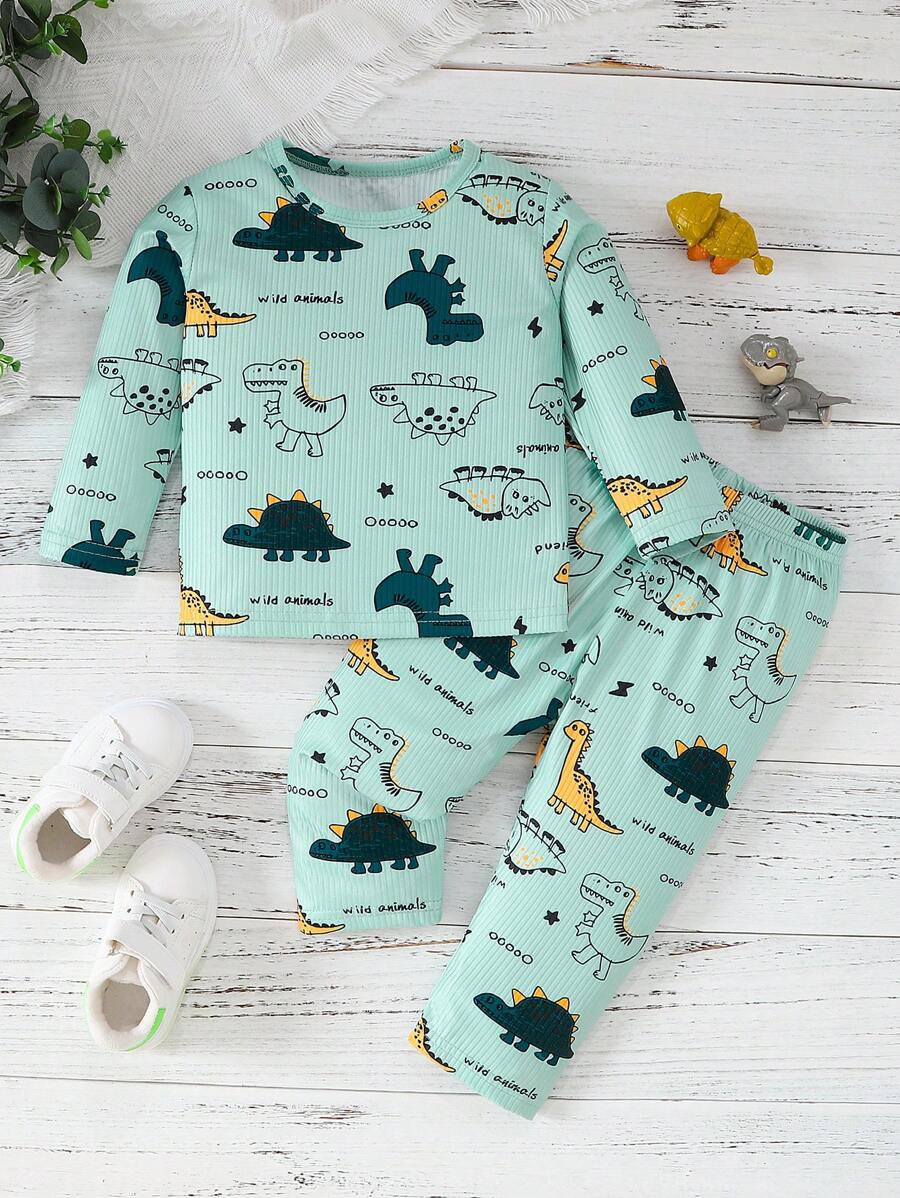 Baby Boys Dinosaur Print Tee & Pants