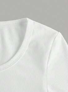 SHEIN بلوزة كت محورية قاعدية للمراهقات ، 2 حزم