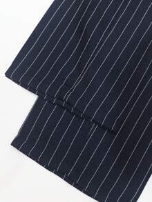 男士 1 入組條紋背心西裝外套和 1 入組褲子 - 藏蓝色 - 查看 3