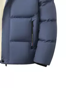Men Teddy Lined Hooded Padded Coat - Blue - View 3