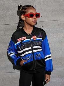 SHEIN 女童（大）夾克 - 藍色 - 查看 5