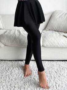 Tropical Print Full Body Burkini With Long Sleeve - Black - View 3