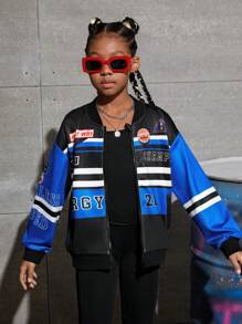 SHEIN 女童（大）夾克 - 藍色 - 查看 4