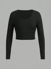 SHEIN بلوزة كت محورية قاعدية للمراهقات ، 2 حزم
