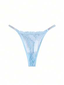 Floral Lace Rhinestone Studded Tape G-String Sexy Lingerie