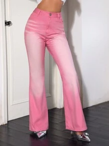 SHEIN ICON High Waist Flare Leg Jeans