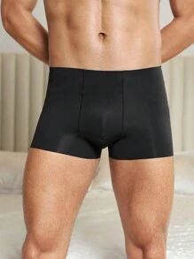 Men Solid Boxer Brief - Black - View 6