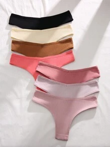 Shein Underwear&Sleepwear Basics 7pack Letter Patched Detail Panty