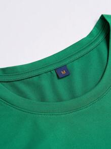 Manfinity Homme Men Slogan Graphic Tee - Dark Green - View 7