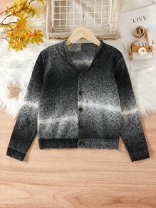 Tween Boy Ombre Button Up Cardigan - Multicolor - View 6