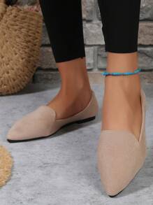Damesschoenen met puntige neus, lichtgewicht en antislip patchwork, grote maten, voor lente/herfst