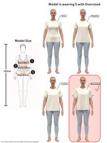 Camiseta escote V de manga murciélago unicolor - Negro - Ver 5