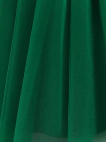 Glamorique Kids Baby Girl Butterfly Decorated Tulle Dress, , Fashionable, Gorgeous, Suitable For Birthday Parties, Evening Performances, Weddings, 1st Birthday Celebrations - Dark Green - View 5