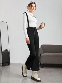 Teen Girl Zip Up Flare Leg Overall Jumpsuit Without Tee