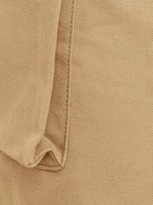 Hauture Cargo Zip Up Top & Mini Skirt Two Pieces Set - Khaki - View 8