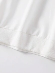 Nam Ngôi sao & Đồ họa Chữ cái Túi kangaroo Dây rút Hoodie - trắng - Xem 7