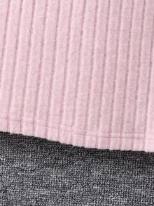 SHEIN 女小童愛心貼布連帽洋裝 - 粉色 - 查看 4