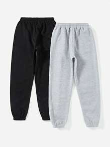 SHEIN Unity 2pcs Letter Graphic Drawstring Waist Sweatpants Graduation,Back To School Outfits,Graduation,Teacher Outfits For Women,Back To School Fall Cloth For Women