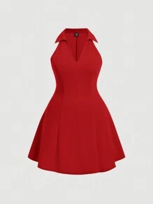 SHEIN MOD 加大洋裝 - 紅色 - 查看 1