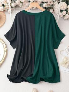 SHEIN LUNE Hơn Hai âm tay cánh Áo thun - Nhiều màu - Xem 2