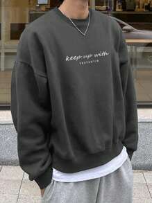 男士運動衫 - 深灰色 - 查看 1