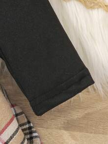 女嬰格子和標語圖案洋裝 - 彩色 - 查看 4