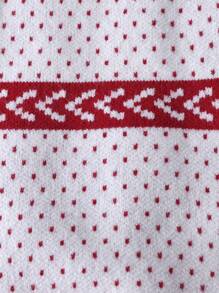 Baby Girl Geo Pattern Cardigan & Knit Jumpsuit - Multicolor - View 6