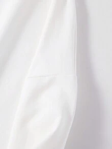 Nam Ngôi sao & Đồ họa Chữ cái Túi kangaroo Dây rút Hoodie - trắng - Xem 8