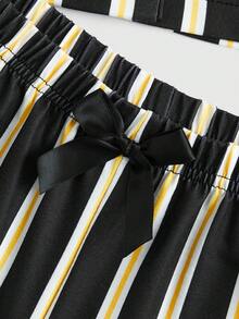 Harry Potter | ROMWE 動物紋路透視條紋睡衣套裝 - 彩色 - 查看 4