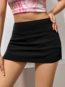 Flirla Falda ajustada unicolor de talle alto
