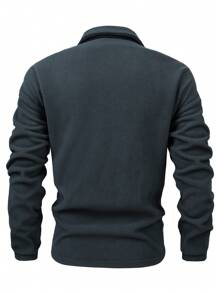 Manfinity Sport Corelite Men Slogan Graphic Zip Up Sports Jacket Workout Tops Grey Jacket - Grey - View 2