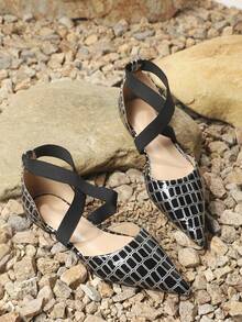 Women's Shoes - Black and White - View 3