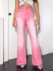 SHEIN ICON High Waist Flare Leg Jeans