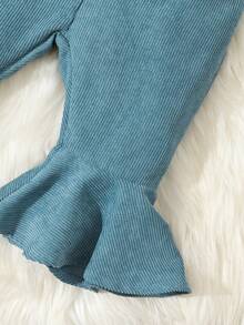 女嬰荷葉邊 T 恤和繩索連身褲 - 彩色 - 查看 5