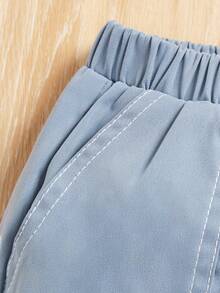 SHEIN 男童（小）褲子 - 藍色 - 查看 4