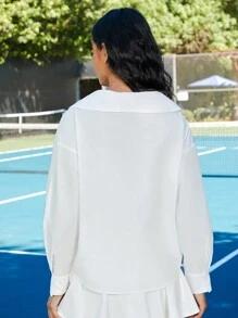 VARSITIE Sports Tennis Basic Outdoors With SHIRT - White - View 2